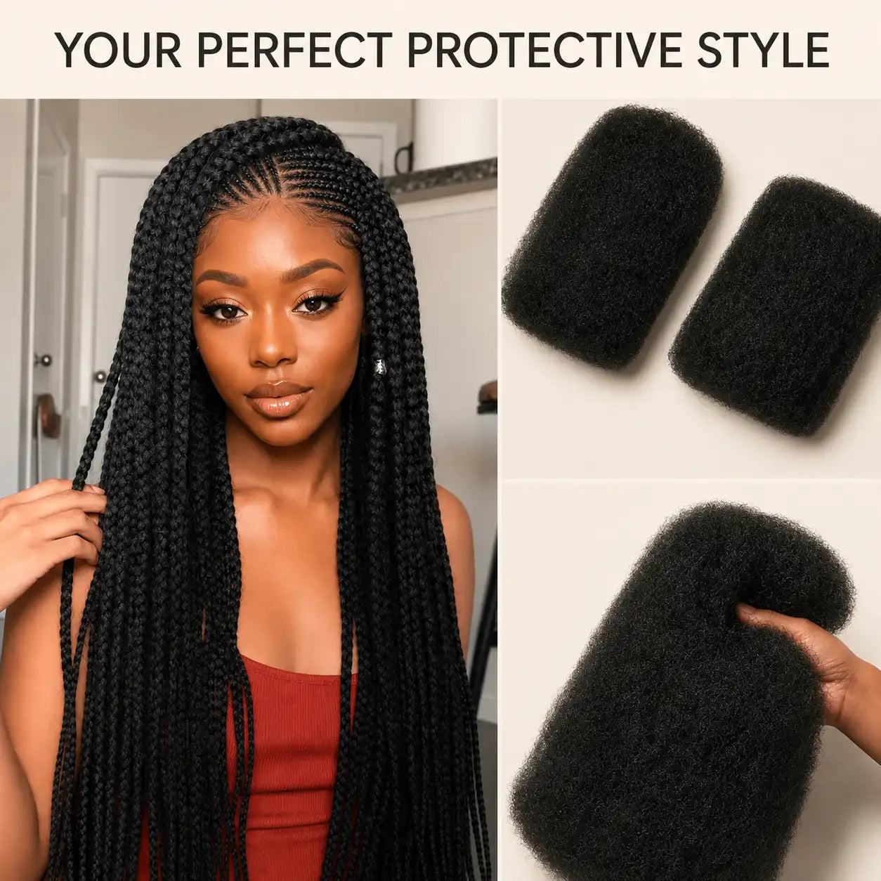 Afro Kinky Bulk Human Hair – Soft Natural Look, Easy Install, Beginner Friendly