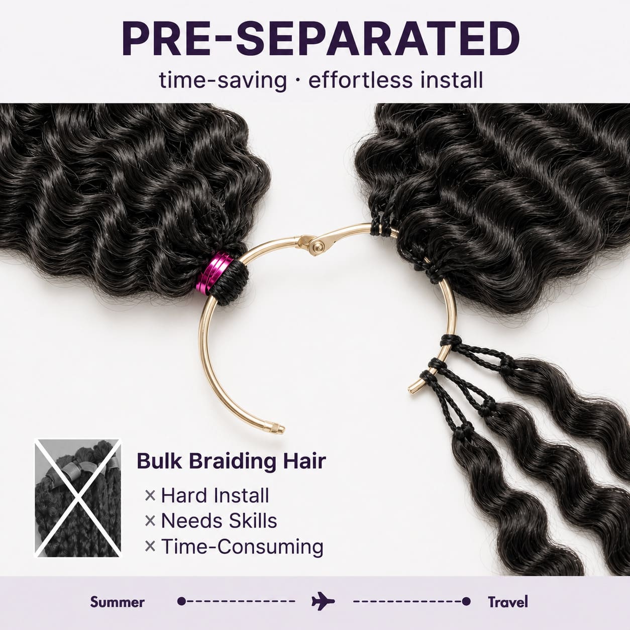 Burmese Curly Feather Crochet Human Hair Extensions