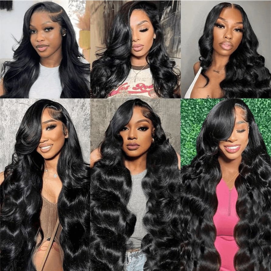 Natural Black 13x6 HD Lace Body Wave Glueless Wig | Raw Remy Human Hair