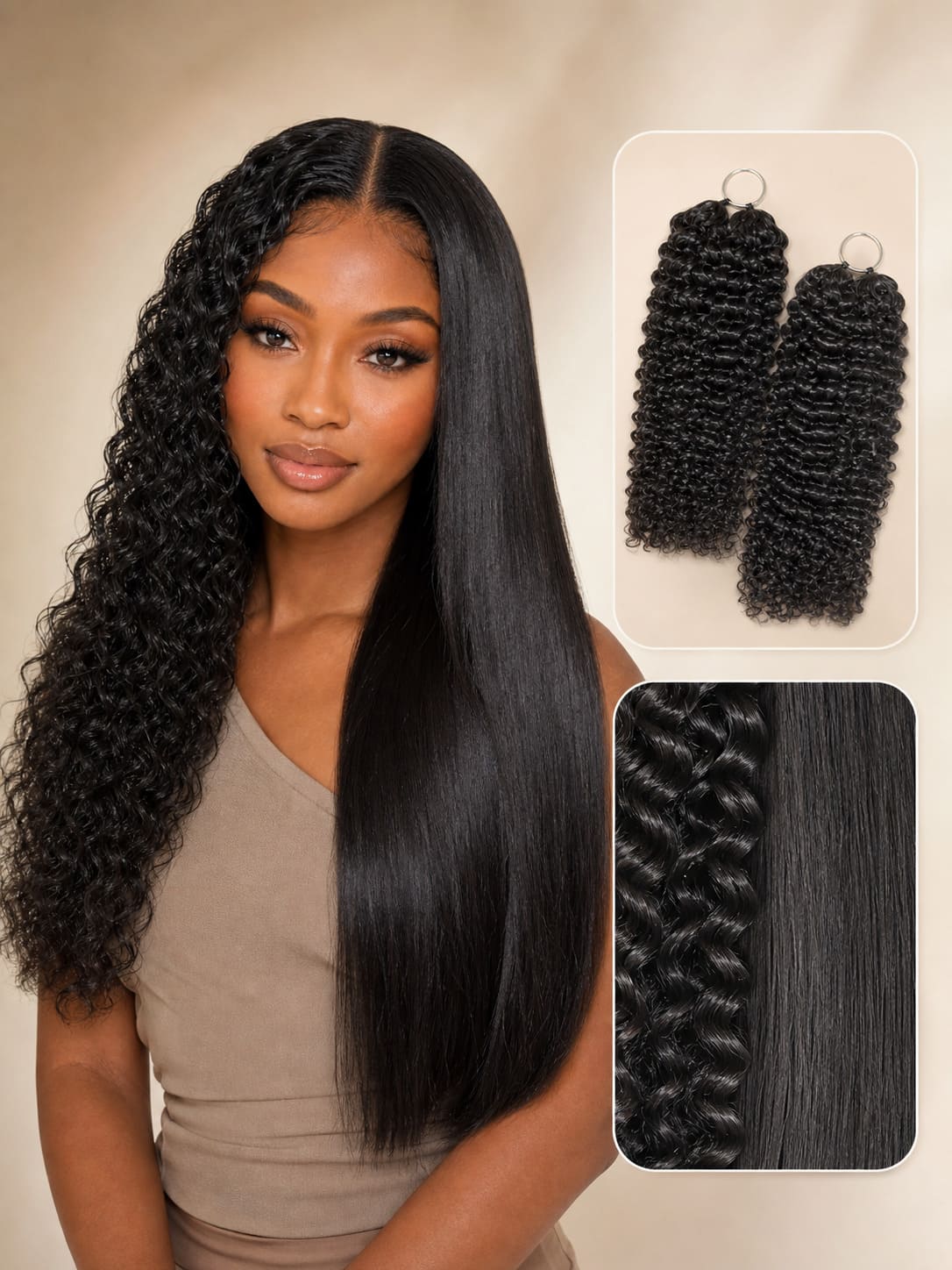 Burmese Curly Feather Crochet Human Hair Extensions