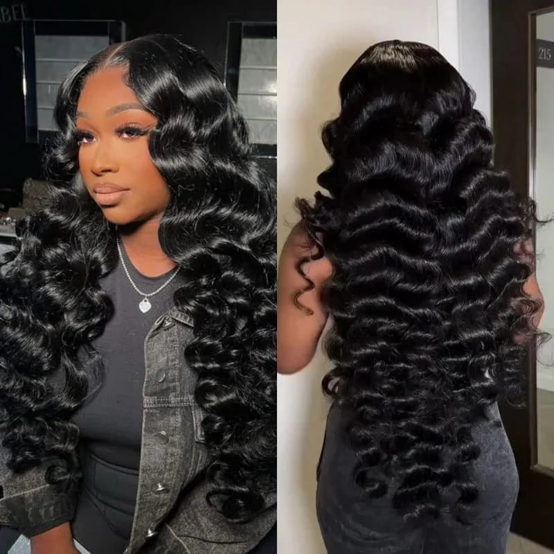Natural Black 13x4 HD Lace Deep Wave Wig — Glueless Raw Remy Hair