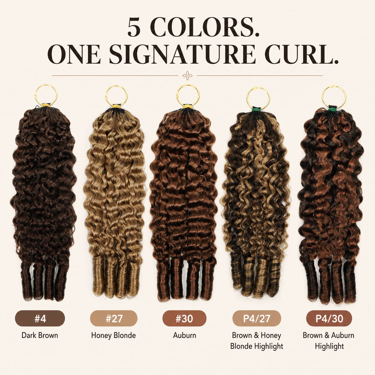 Colored Burmese Curly Feather Crochet Human Hair Extensions