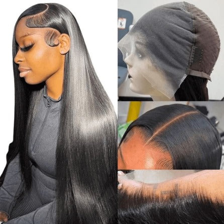 Natural Black 13x4 HD Lace Straight Wig — Glueless Raw Remy Hair