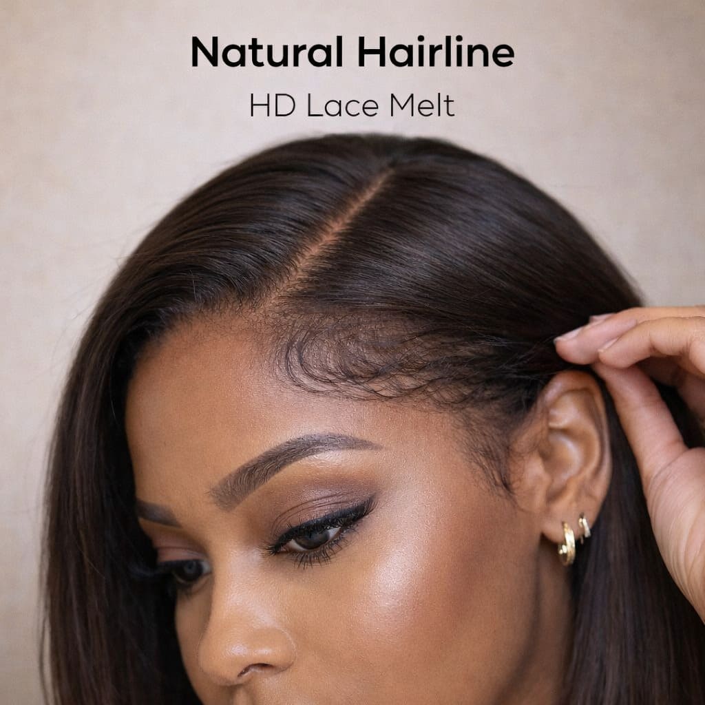 Natural Black Straight Glueless Bob Wig (13x4 HD Lace) — Natural, Beginner-Friendly & Ready to Wear | FlexiGrip™