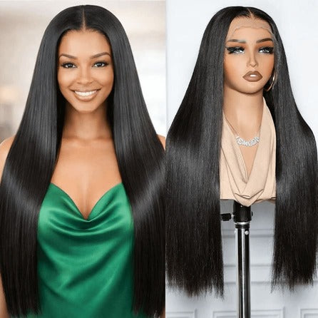 Natural Black 13x4 HD Lace Straight Wig — Glueless Raw Remy Hair