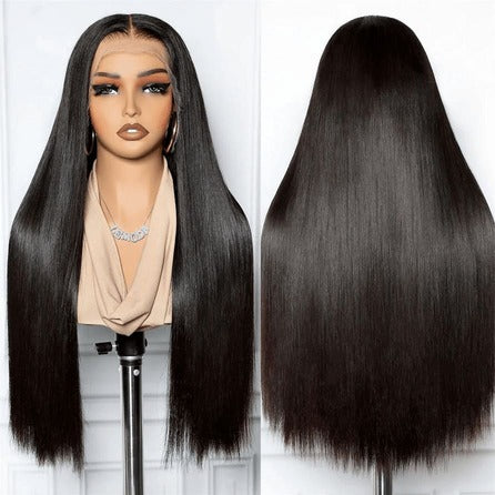 Natural Black 13x4 HD Lace Straight Wig — Glueless Raw Remy Hair