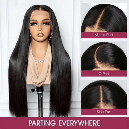 Natural Black 13x4 HD Lace Straight Wig — Glueless Raw Remy Hair