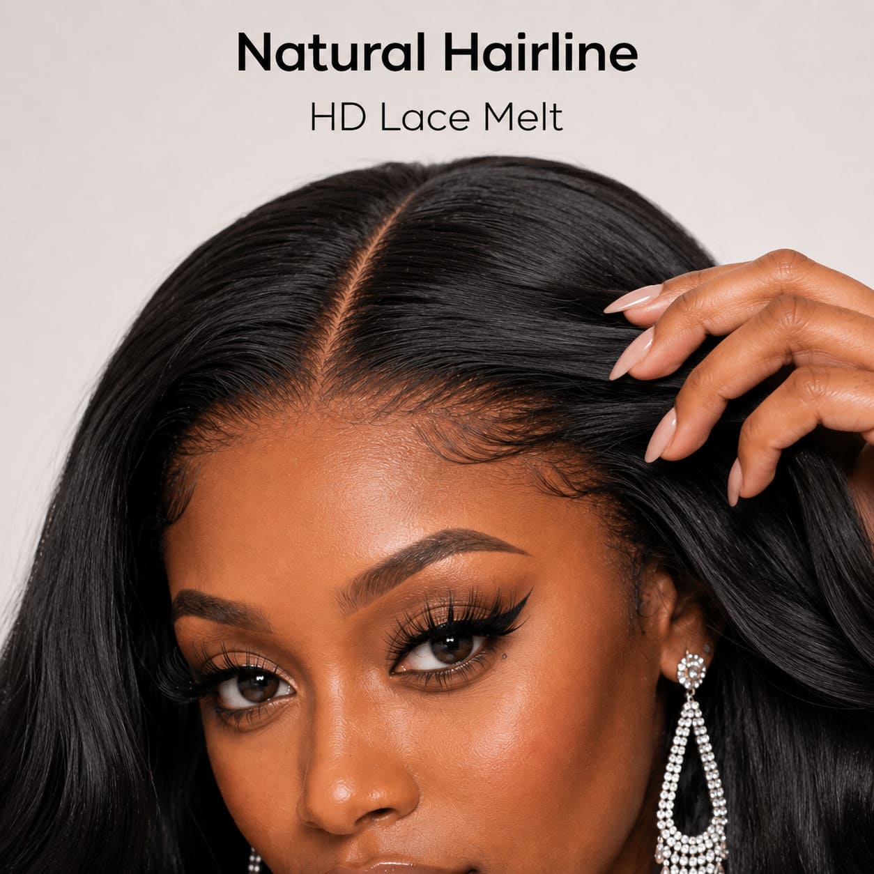 Natural Black 13x6 HD Lace Body Wave Glueless Wig | Raw Remy Human Hair