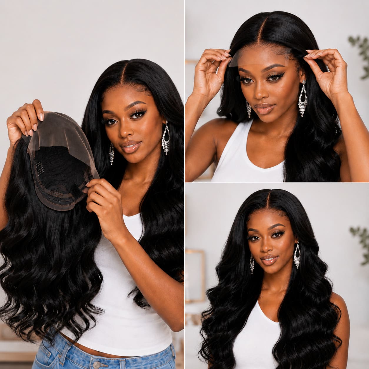 Natural Black 13x6 HD Lace Body Wave Glueless Wig | Raw Remy Human Hair