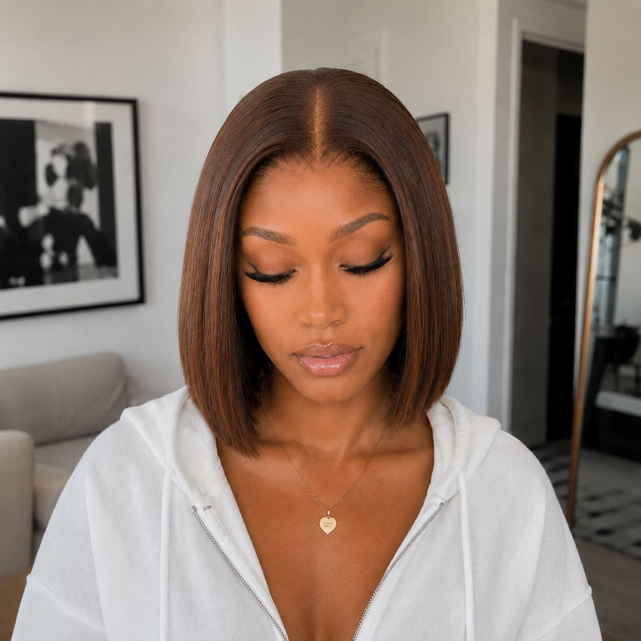 Soft Brown Glueless Bob Wig | FlexiGrip™