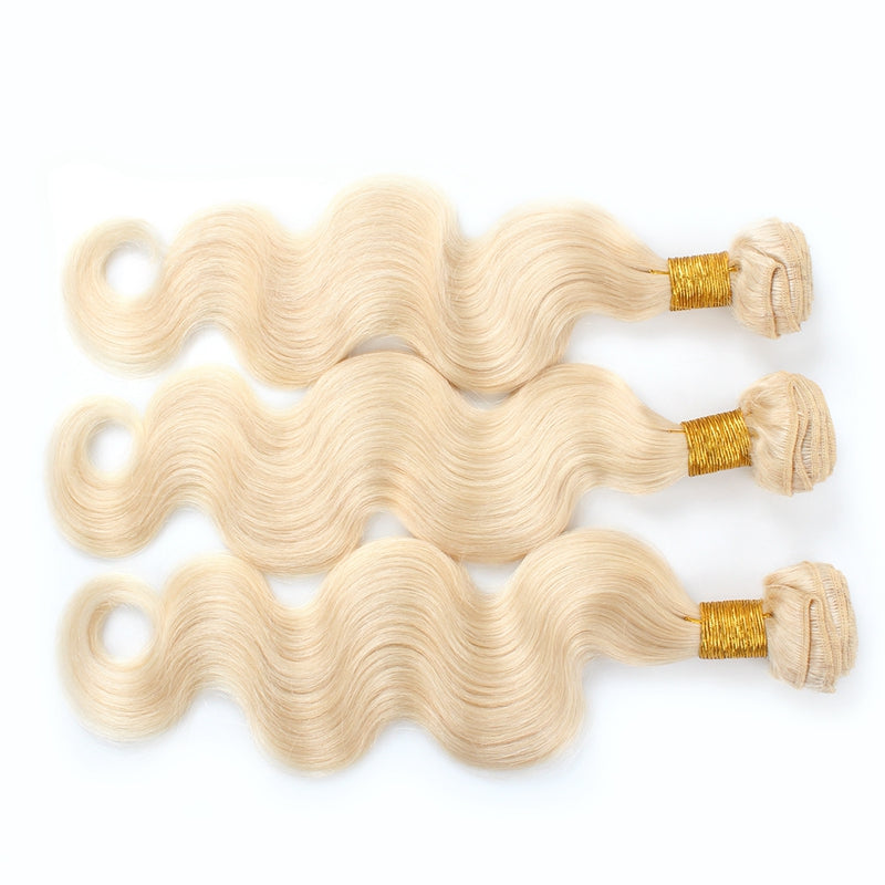 1pc 613 Blonde Straight / Body Wave 100% Human Hair Bundle