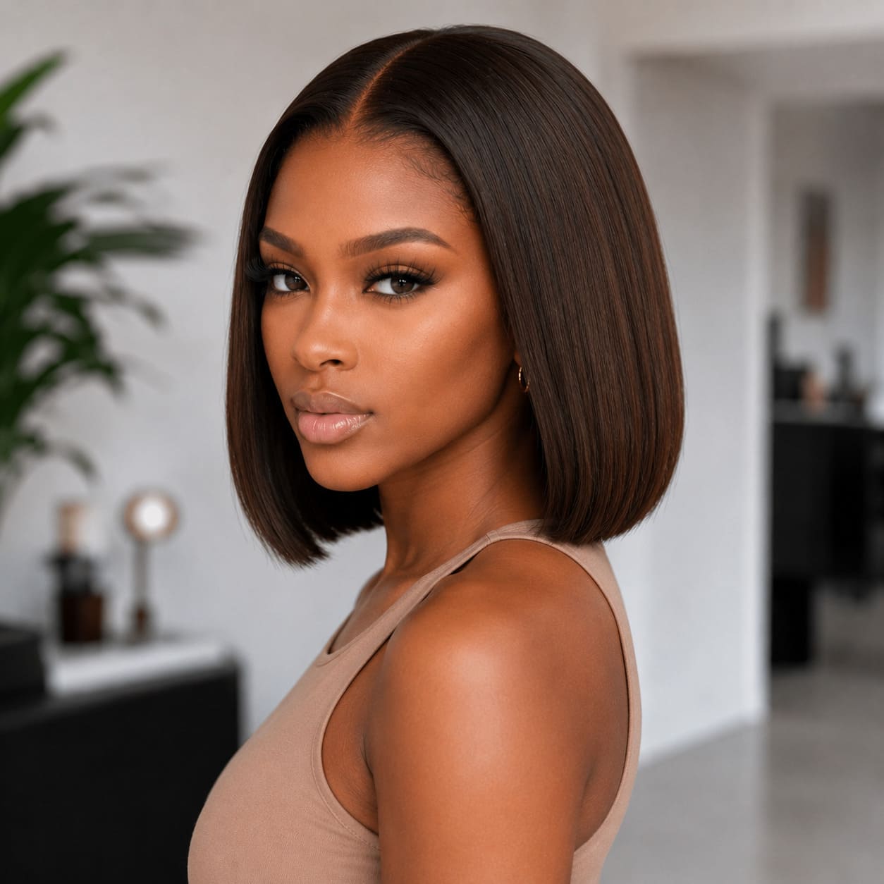 #4 Brown Glueless Bob Wig | 5x5 HD Lace