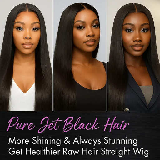 Natural Black 13x4 HD Lace Straight Wig — Glueless Raw Remy Hair
