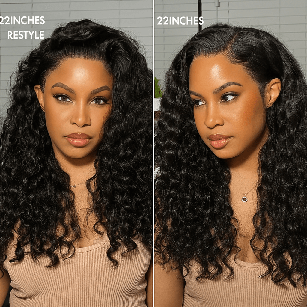 FLEXIGRIP 13x6 HD **Glueless** Invisible Lace Water Wave Wig - 100% Human Hair