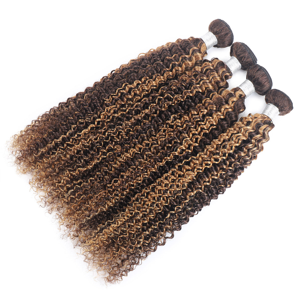 P4/27 Highlight Human Hair Bundles – Brown & Honey Blonde