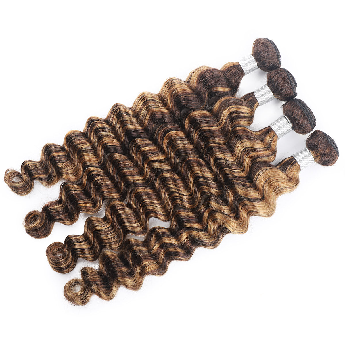 P4/27 Highlight Human Hair Bundles – Brown & Honey Blonde
