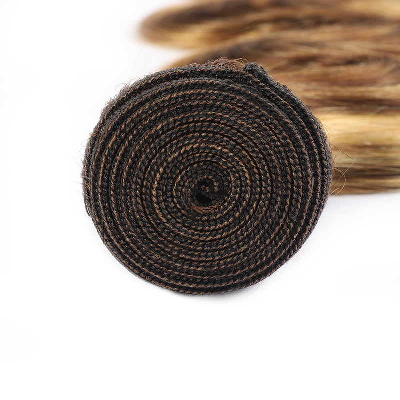 P4/27 Highlight Human Hair Bundles – Brown & Honey Blonde