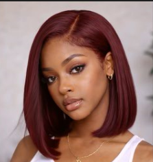 99J Burgundy Straight 5x5 HD Lace Glueless Bob Wig