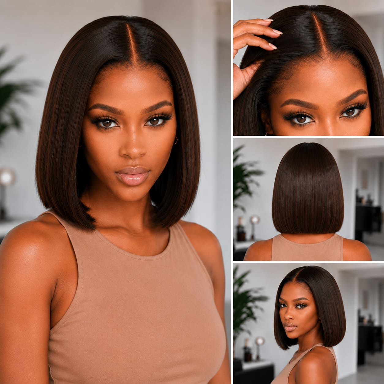 #4 Brown Glueless Bob Wig | 5x5 HD Lace
