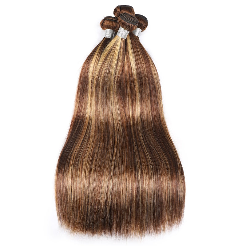 P4/27 Highlight Human Hair Bundles – Brown & Honey Blonde