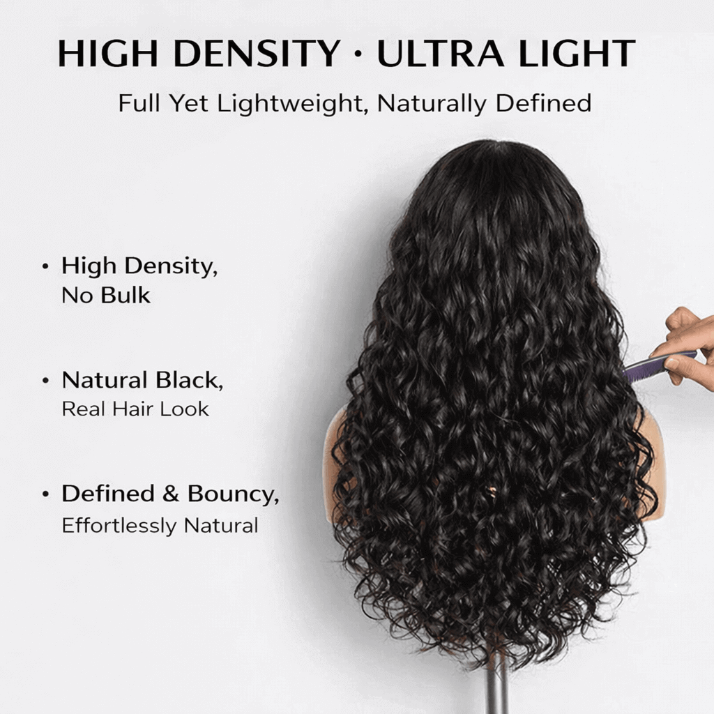 [210%-250% Density] FlexiGrip™ 13x4 HD Water Wave Wig Invisible Lace Glueless Human Hair