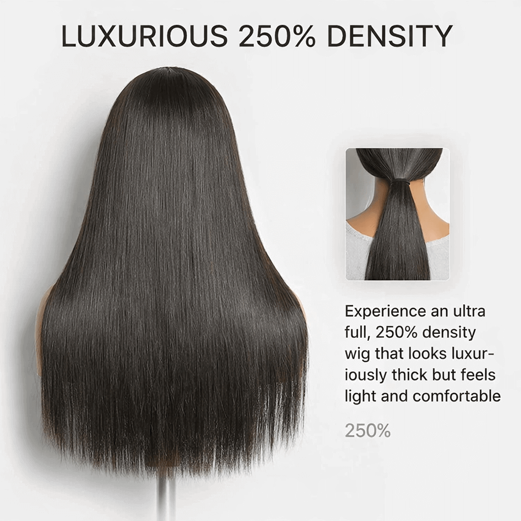 [210%-250% Density] FlexiGrip™ 13x4 HD Lace Front Straight Wig Glueless 100% Human Hair