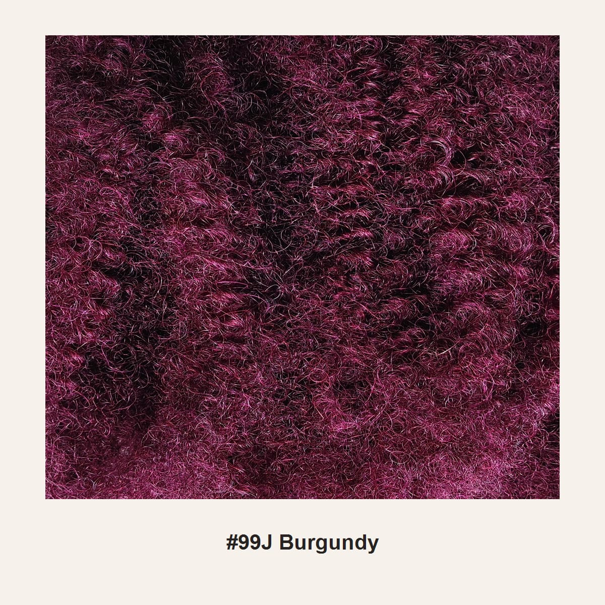 #99J Burgundy Afro Kinky bulk human hair for locs
