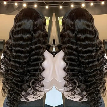 [210%-250% Density] FlexiGrip™ 13x4 HD Lace Front Deep Wave Wig Glueless 100% Human Hair
