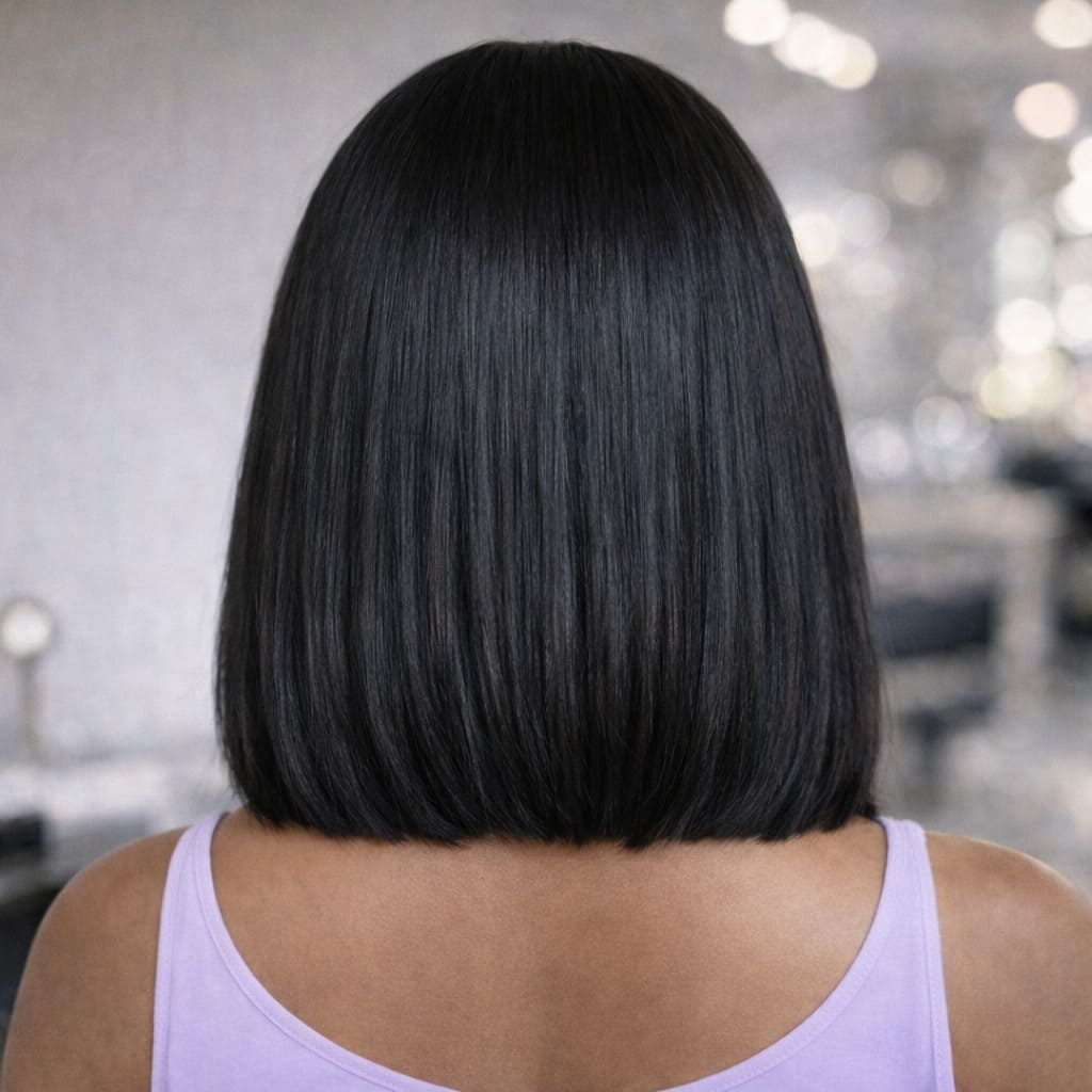 Natural Black Straight Glueless Bob Wig (13x4 HD Lace) — Natural, Beginner-Friendly & Ready to Wear | FlexiGrip™