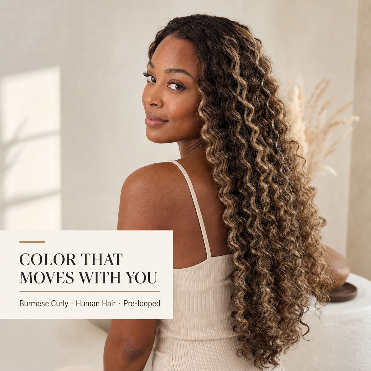 Colored Burmese Curly Feather Crochet Human Hair Extensions