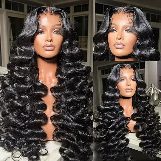 [210%-250% Density] FlexiGrip™ 13x4 HD Lace Front Deep Wave Wig Glueless 100% Human Hair