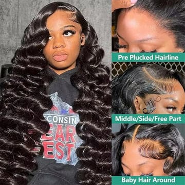 Natural Black 13x4 HD Lace Deep Wave Wig — Glueless Raw Remy Hair