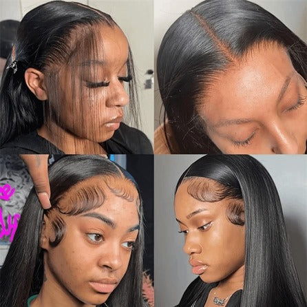 Natural Black 13x4 HD Lace Straight Wig — Glueless Raw Remy Hair
