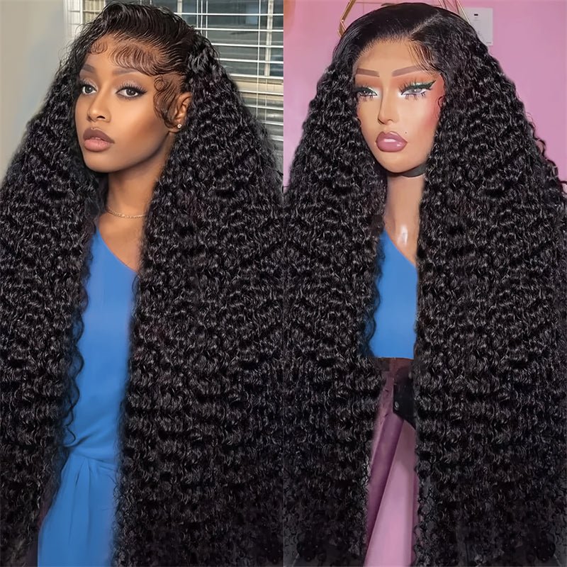 [210%-250% Density] FlexiGrip™ 13x4 HD Lace Front Deep Wave Wig Glueless 100% Human Hair
