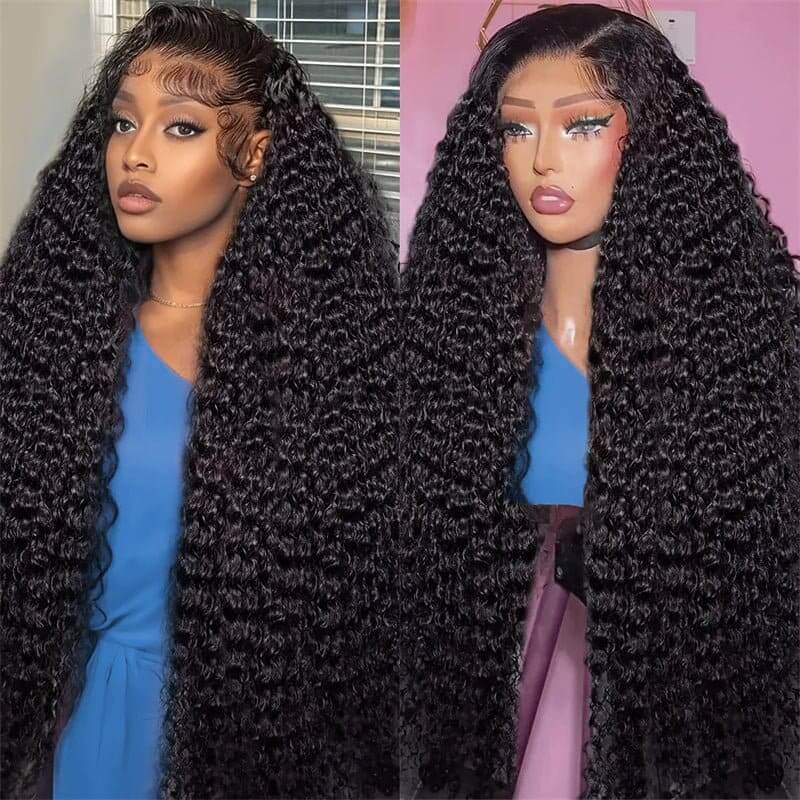 Natural Black 13x4 HD Lace Deep Wave Wig — Glueless Raw Remy Hair