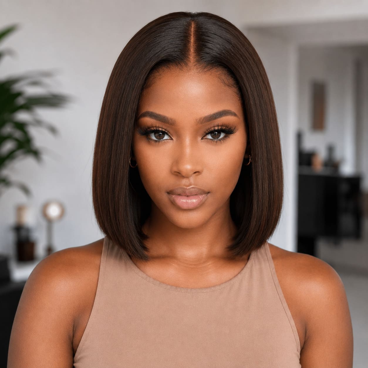 #4 Brown Glueless Bob Wig | 5x5 HD Lace