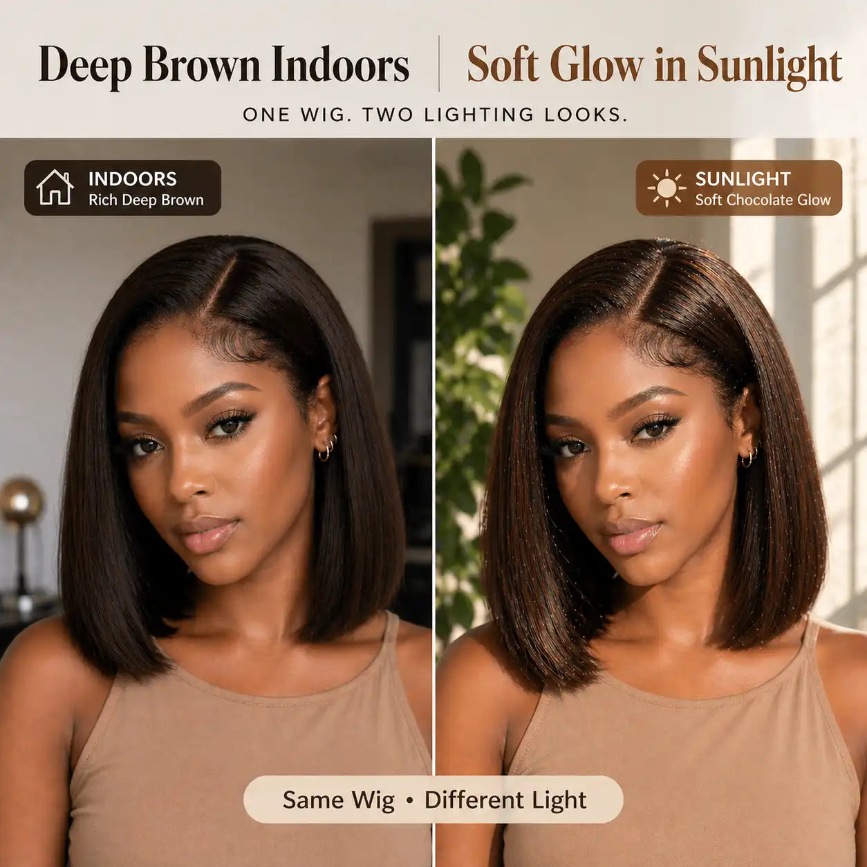 #4 Brown 13x4 HD Lace Glueless Bob Wig | FlexiGrip™