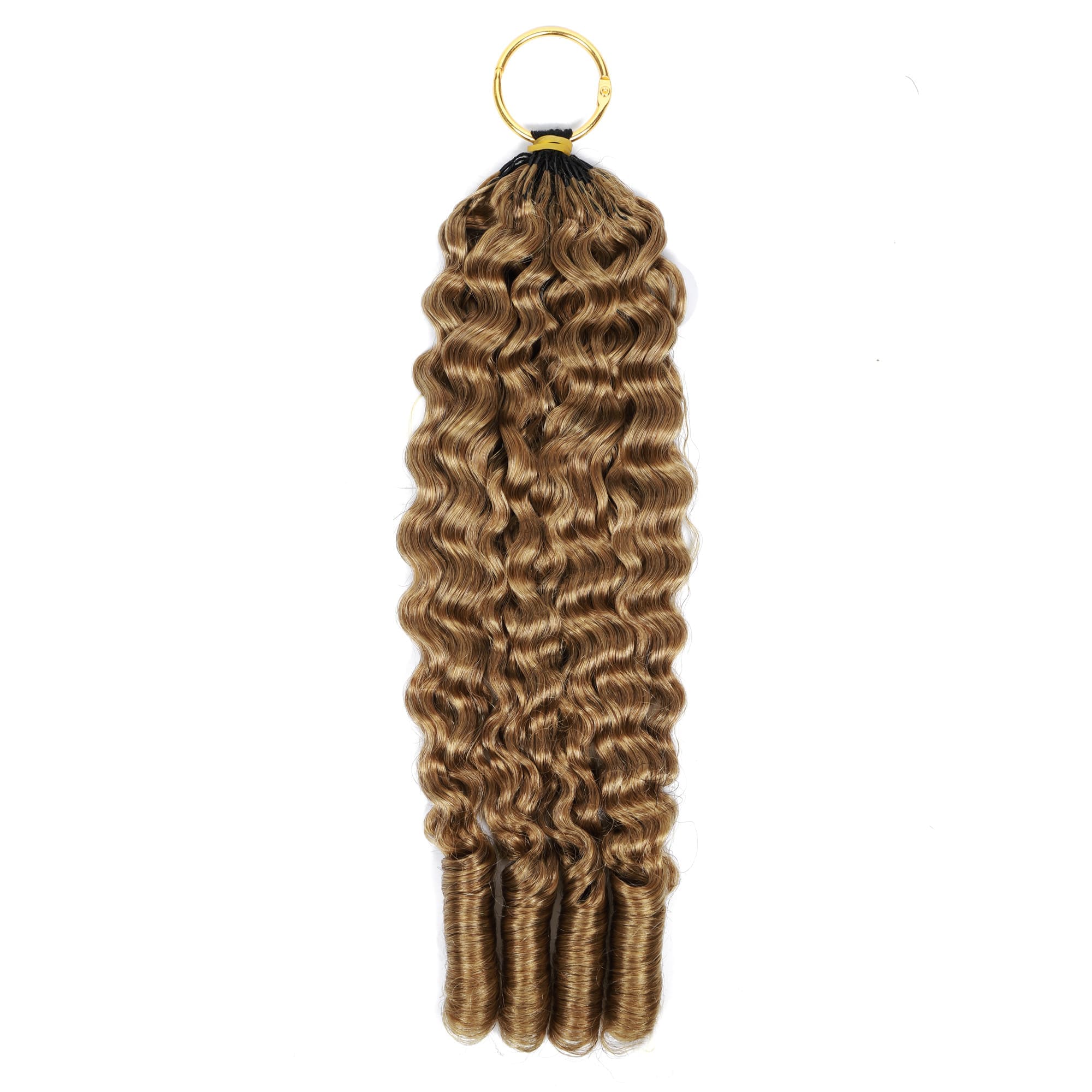Colored Burmese Curly Feather Crochet Human Hair Extensions