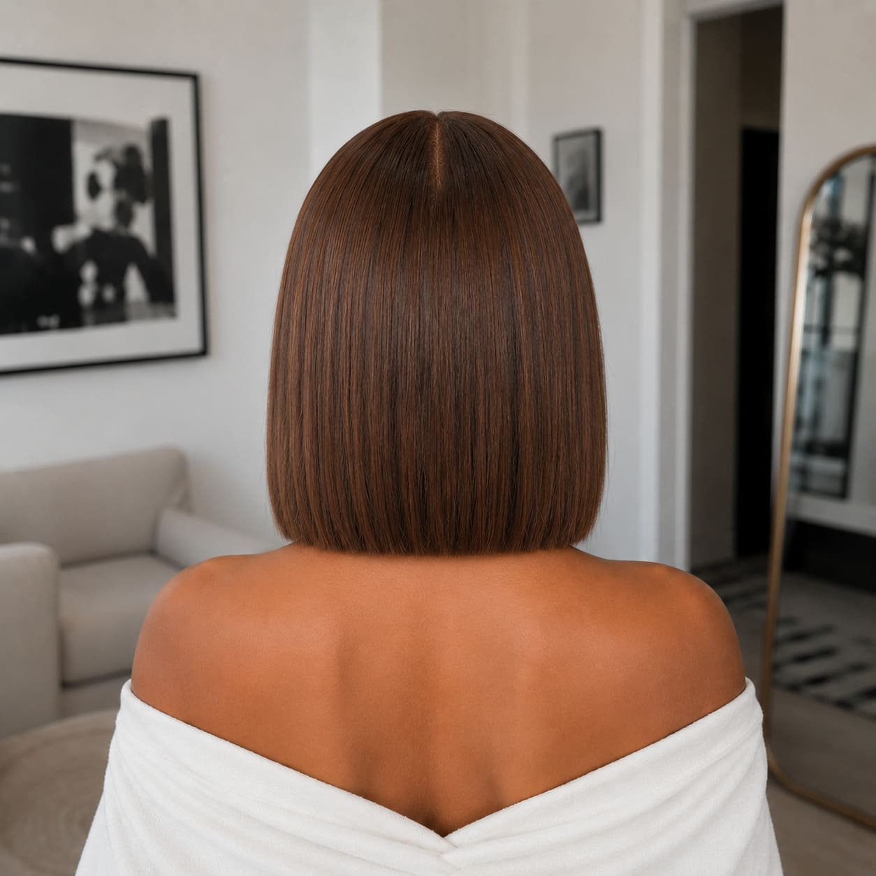 Soft Brown Glueless Bob Wig | FlexiGrip™