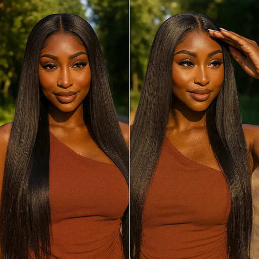 Natural Black 13x4 HD Lace Straight Wig — Glueless Raw Remy Hair