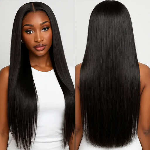 Natural Black 13x4 HD Lace Straight Wig — Glueless Raw Remy Hair