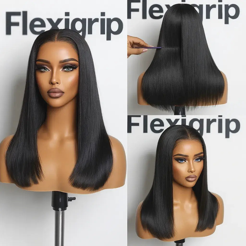 [210%-250% Density] FlexiGrip™ 13x4 HD Lace Front Straight Wig Glueless 100% Human Hair