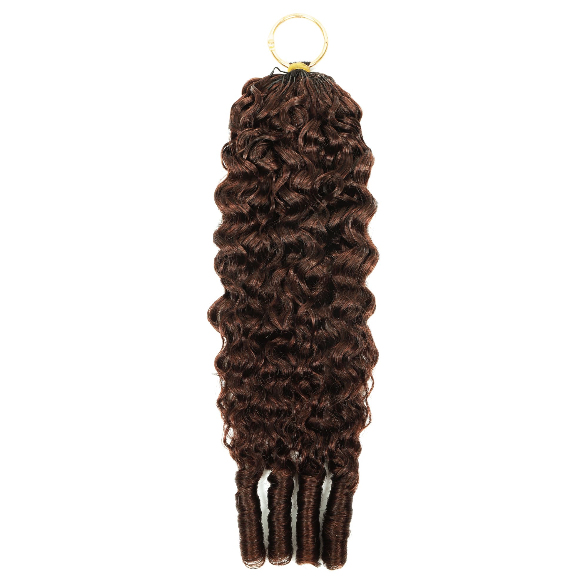 Colored Burmese Curly Feather Crochet Human Hair Extensions