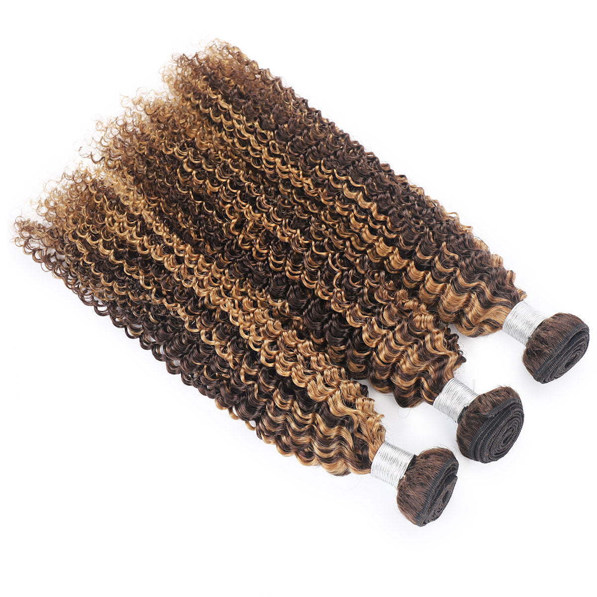 P4/27 Highlight Human Hair Bundles – Brown & Honey Blonde