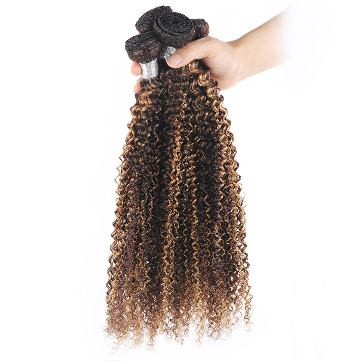 P4/27 Highlight Human Hair Bundles – Brown & Honey Blonde