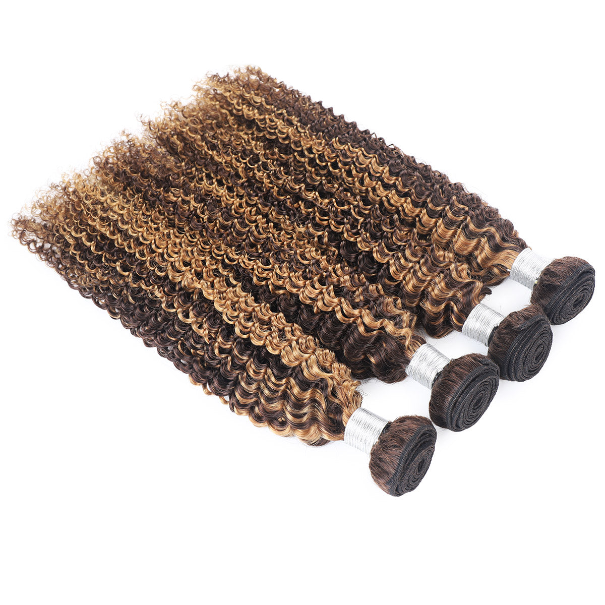 P4/27 Highlight Human Hair Bundles – Brown & Honey Blonde