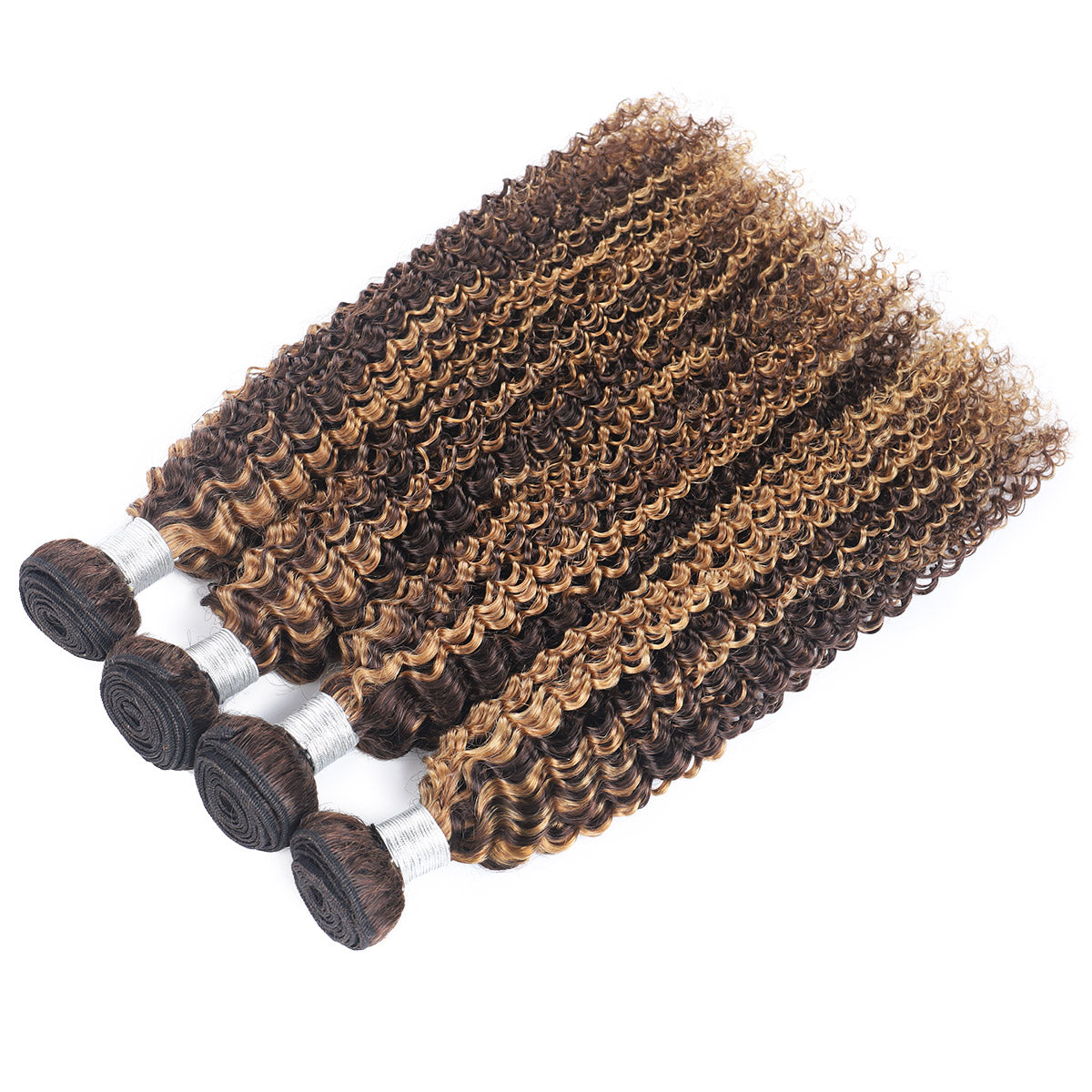P4/27 Highlight Human Hair Bundles – Brown & Honey Blonde