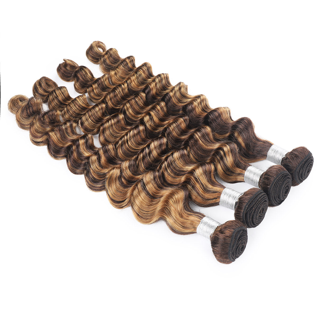 P4/27 Highlight Human Hair Bundles – Brown & Honey Blonde