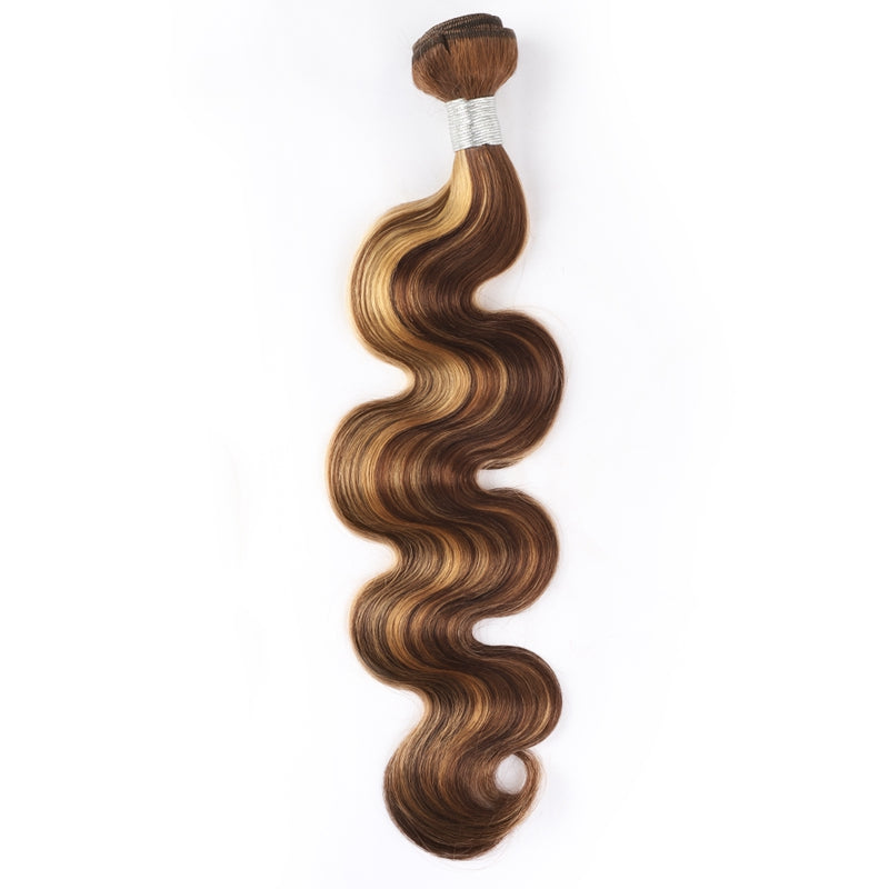 P4/27 Highlight Human Hair Bundles – Brown & Honey Blonde