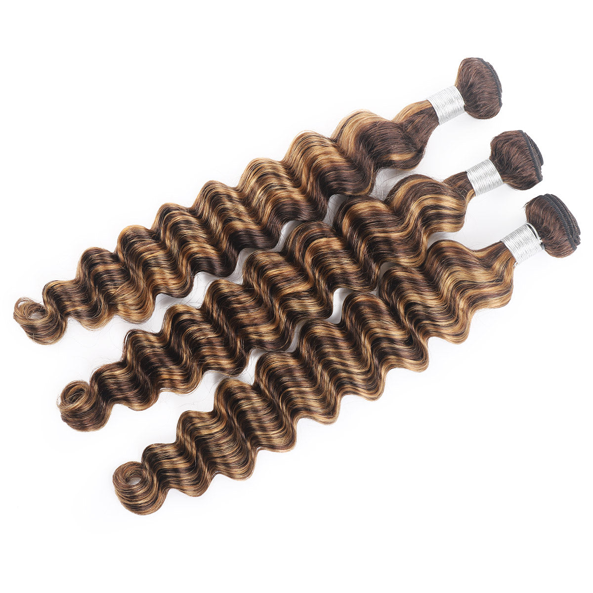 P4/27 Highlight Human Hair Bundles – Brown & Honey Blonde